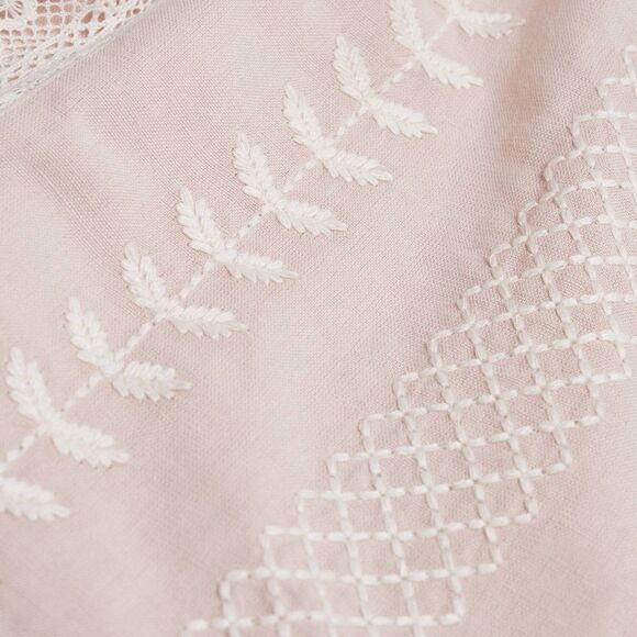 Mango Cotton Linen Blouse Embroidered New - Picture 7 of 8